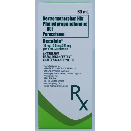 DECOLSIN Dextromethorphan Hydrobromide / Phenylpropanolamine ...